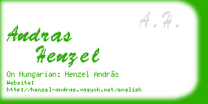 andras henzel business card